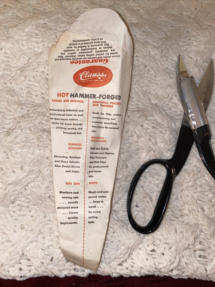 CLAUSS No. 4248 Multi Purpose High Leverage 8" Straight Shear Scissors 2" Cut