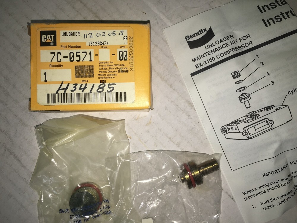 CAT UNLOADER Kit Pt# 7C-0571 CATERPILLAR BX2150 Compressor ++--------- OEM NEW