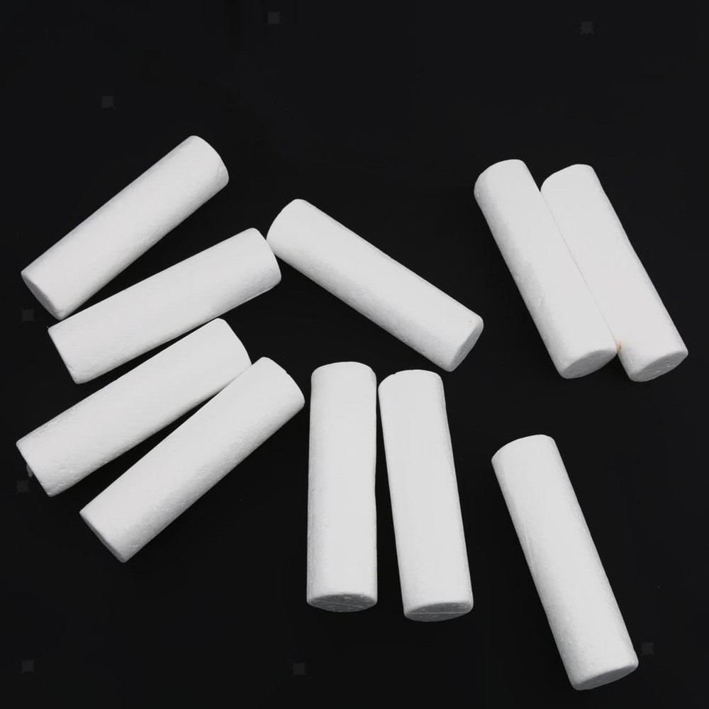 10pcs White Modeling Crafts Polystyrene Foam Cylinder