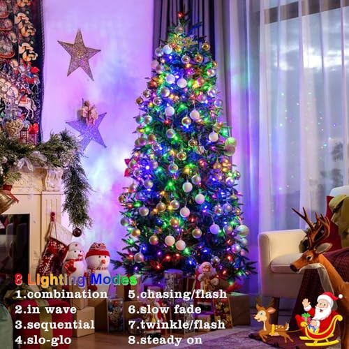 Christmas String Lights 100 LEDs Outdoor LED Fairy String 1 Pack Multicolor