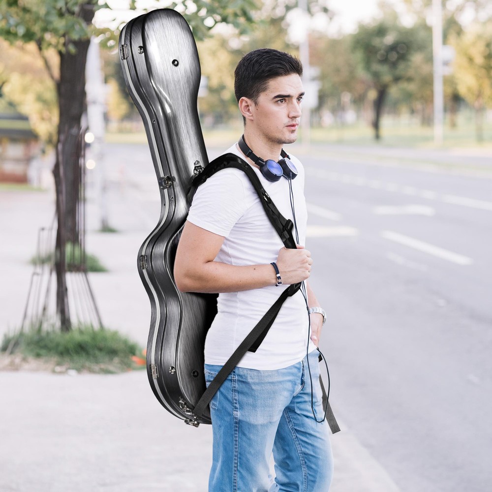 Yescom ABS Acoustic Guitar Case Hard with Backpack Straps 43 Inch Hardshell