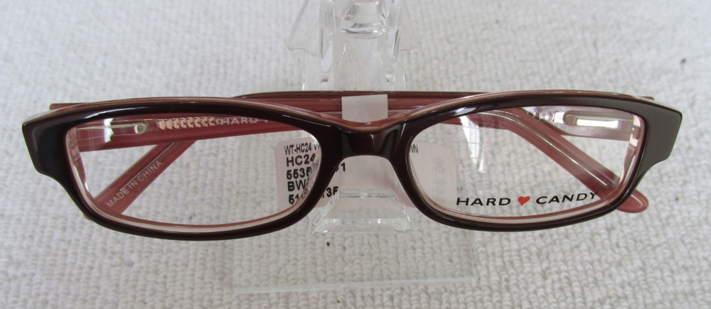 NEW Hard Candy Eyeglass Frames HC-24 Brown 51-16-135 $68.00