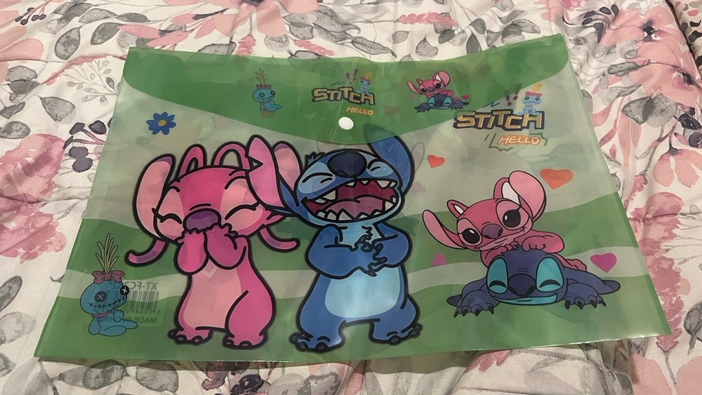 Stitch Folder Saver Paper  For School Color Green