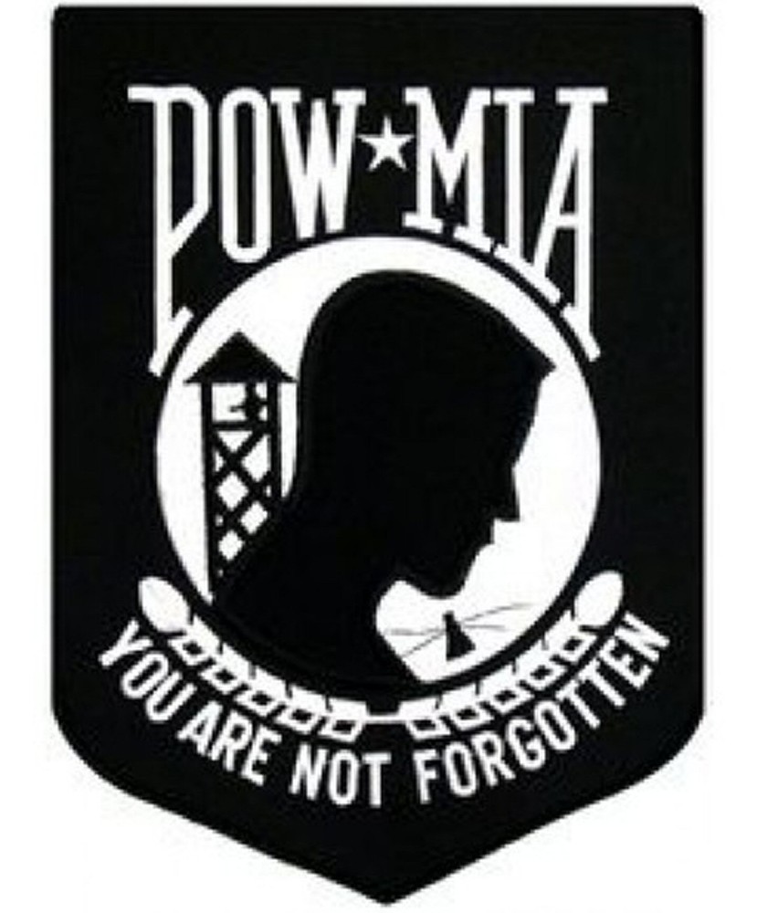 Large POW*MIA Embroidered Back Patch