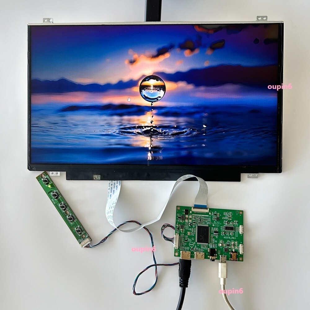 14" IPS panel 1366X768 Screen LED DIY X360 + Controller board KIT 2 MINI HDMI