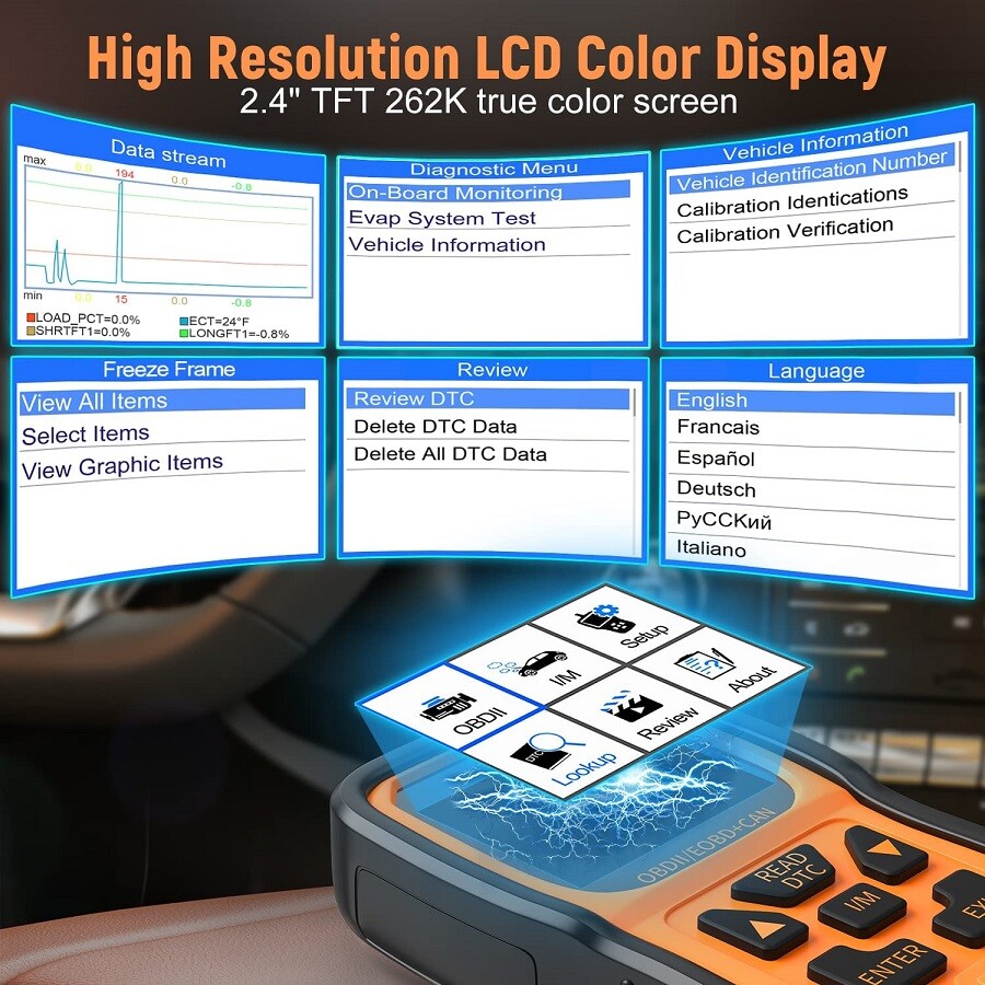 Autophix OM126P Check Engine Light Code Reader Car Scanner OBD2 Diagnostic Tool