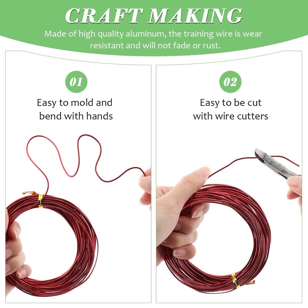 Tree Training Wire Kit - 5 Rolls (164ft),Bonsai Training Wires with Wire-Cutter,
