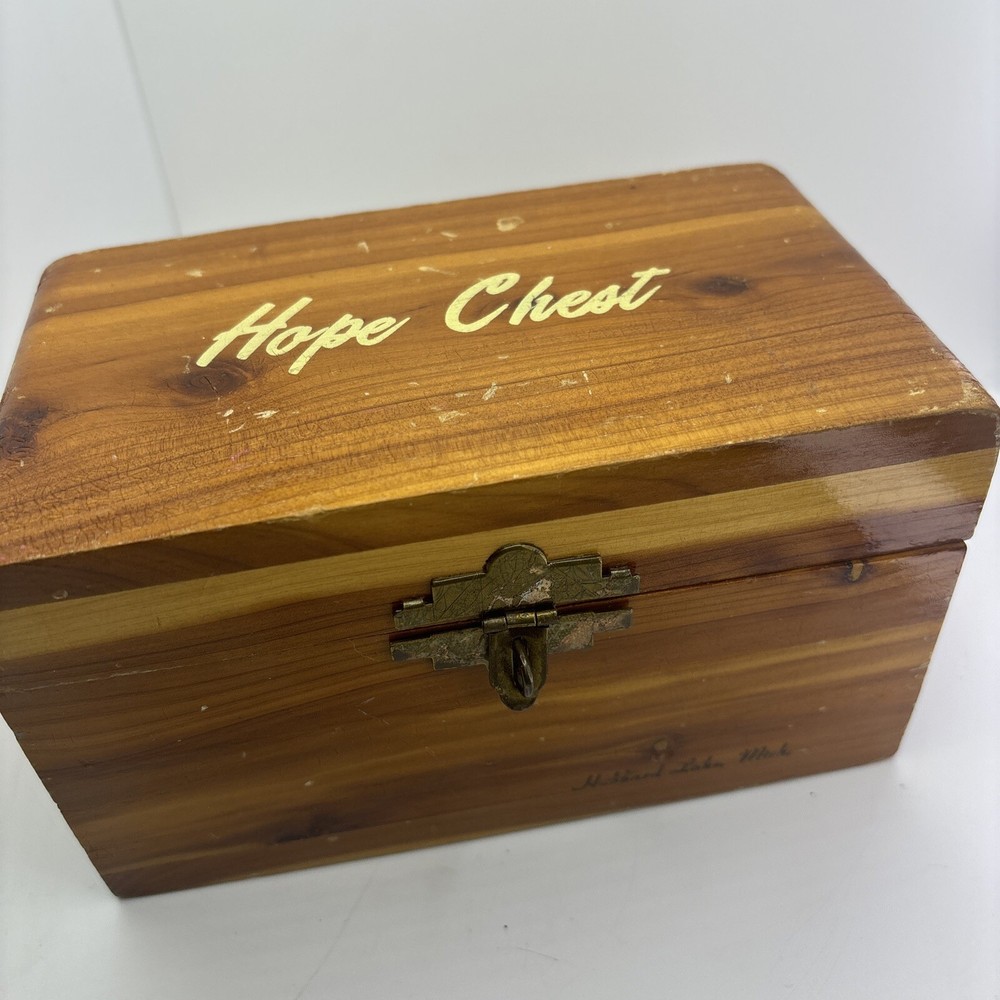Vintage Cedar Mini Hand Made Hope Chest