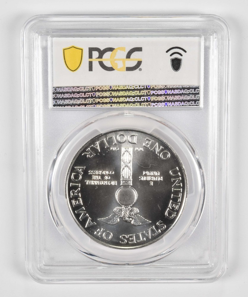 MS70 1989-D Congress Commemorative Silver Dollar PCGS Blue Label