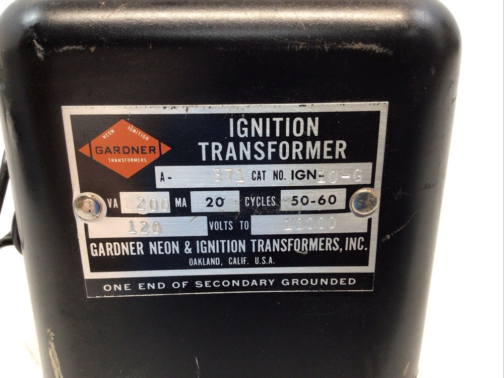 Gardner Ignition Transformer CAT NO. 10-G 120v
