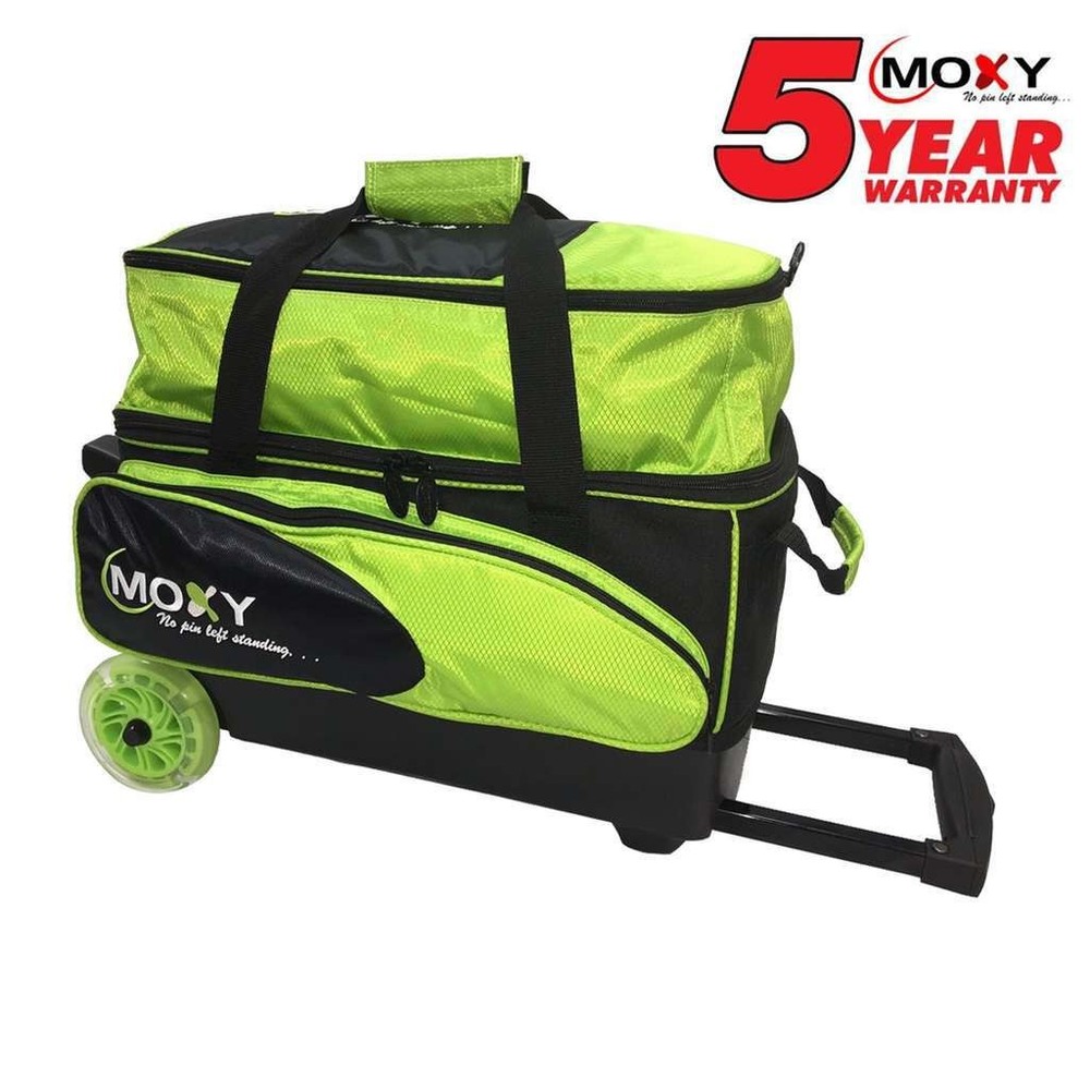 Moxy Blade Premium Double Roller Bowling Bag- Lime/Black