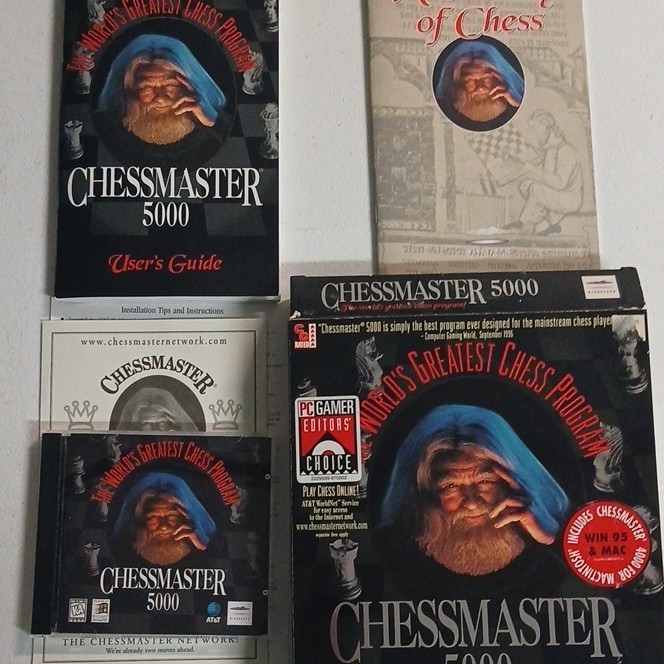 Mindscape Chessmaster 5000 PC/Mac CD Chess Game with User's Guide and Manuals