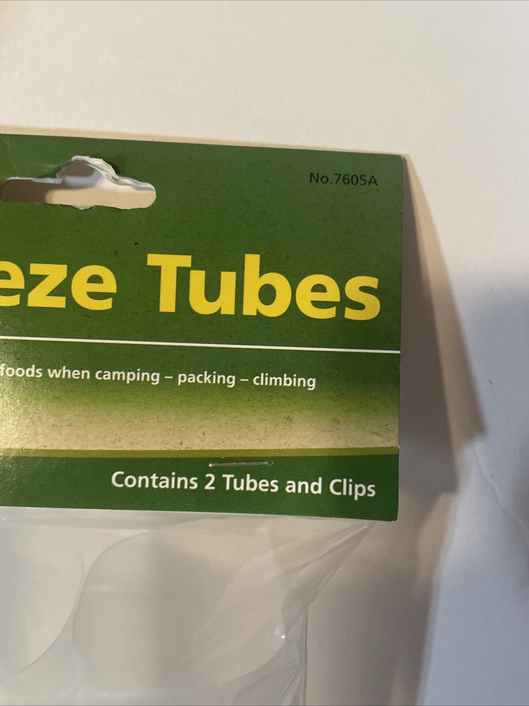 Coghlan's Squeeze Tubes (2 Pack) Camping Reusable Plastic Food Storage Container