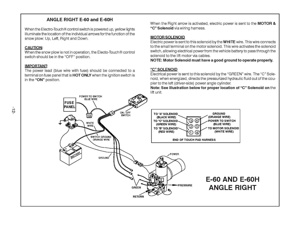 Snow Plow Pump Service Manual E60 & E60-H Meyer