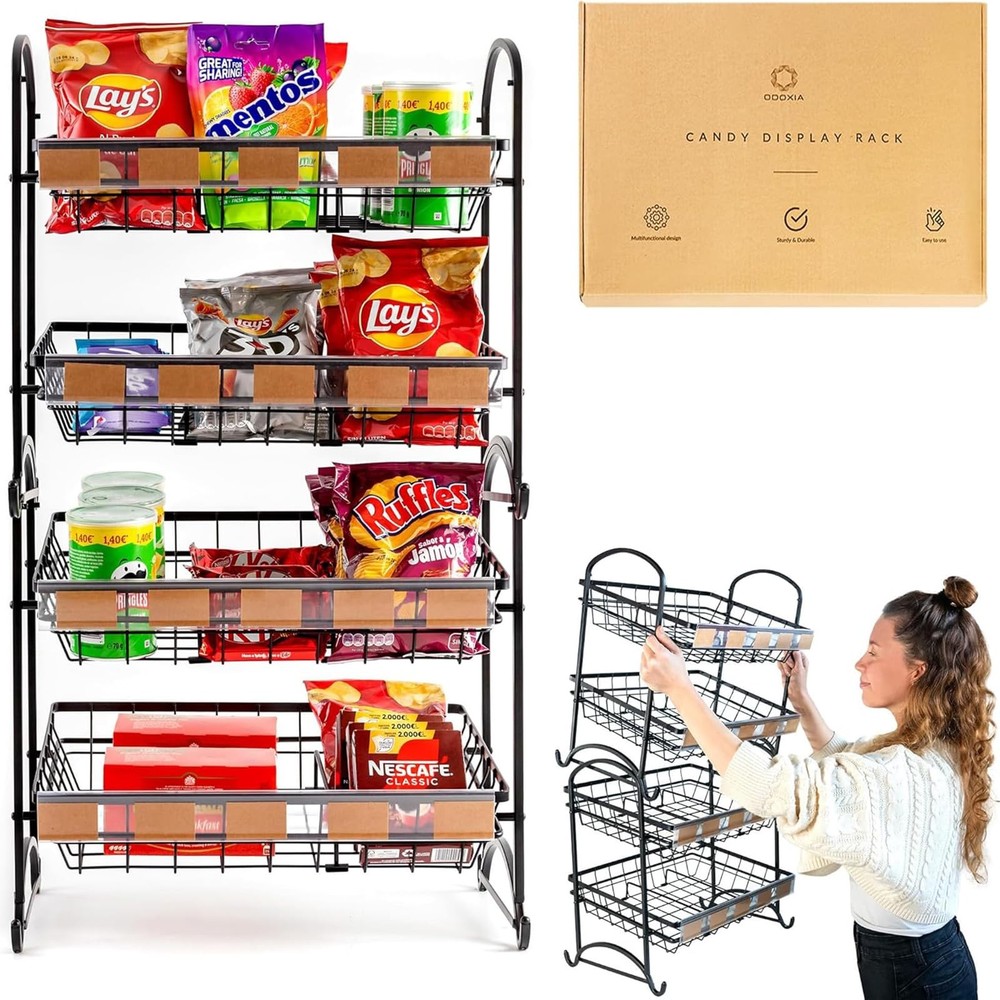 Stackable Candy Display Rack|Stackable Candy Organizer|Multi-Function Snack R...