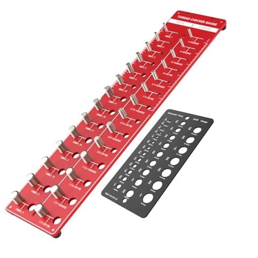 Thread Checker 2 PCS, Nut and Bolt Thread Checker, Aluminum Bolt Size and