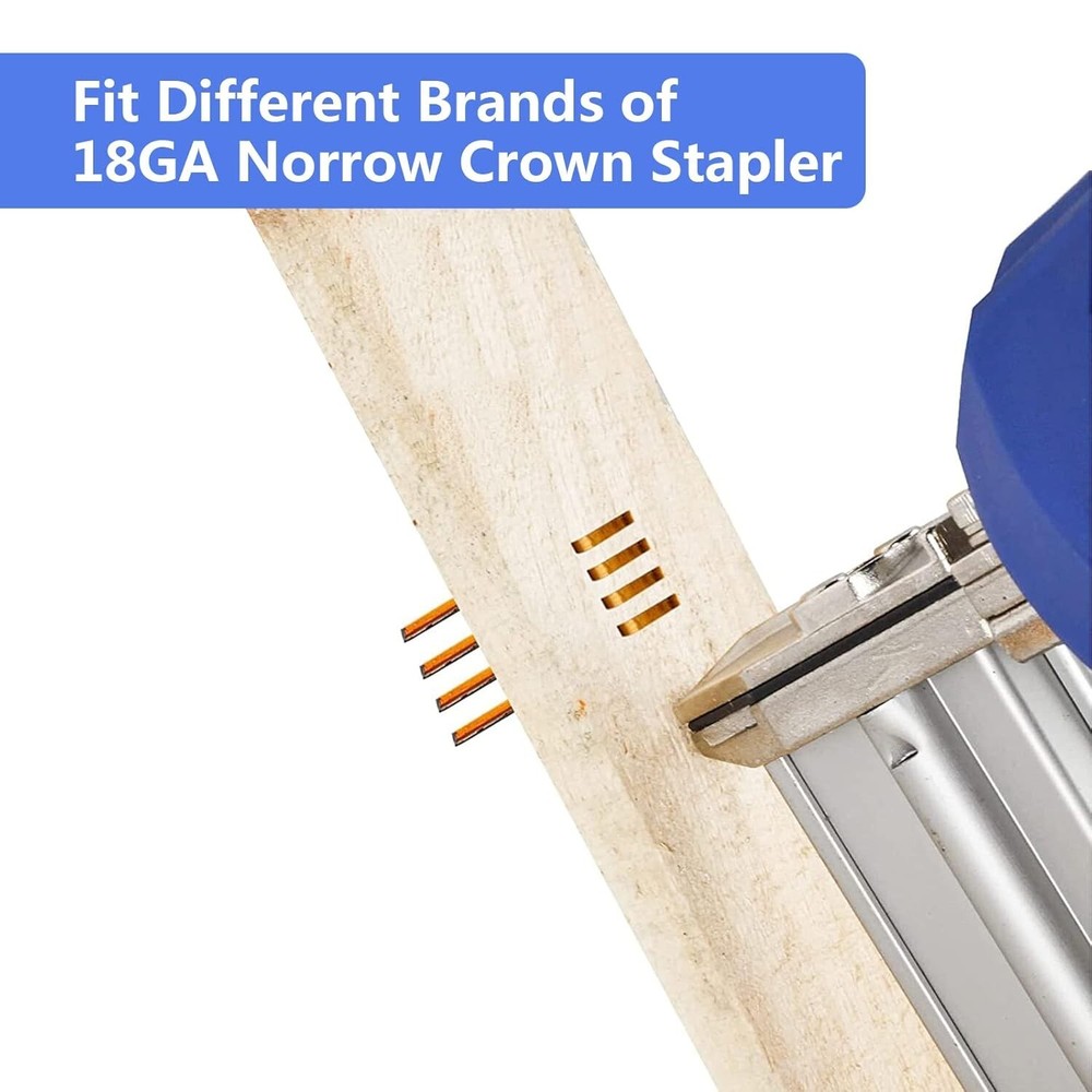 18 Gauge Narrow Crown Staples Assorted Sizes - Rust Resistant 2000 Pcs