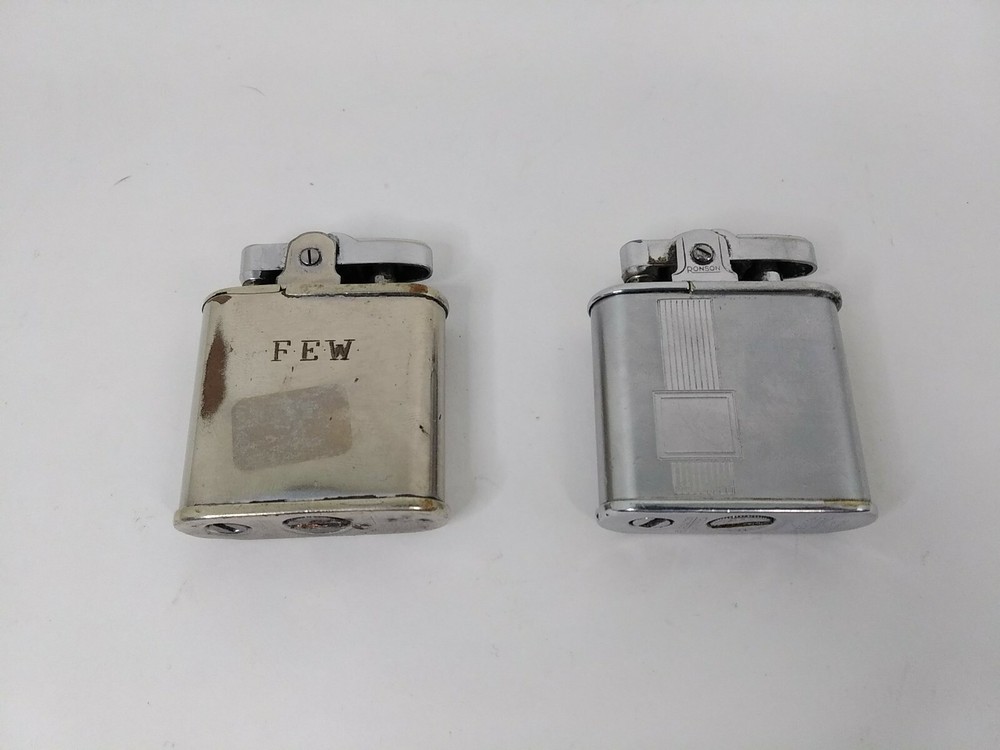 2 Vintage RONSON Whirlwind Silver Tone Cigarette Lighter 2481195