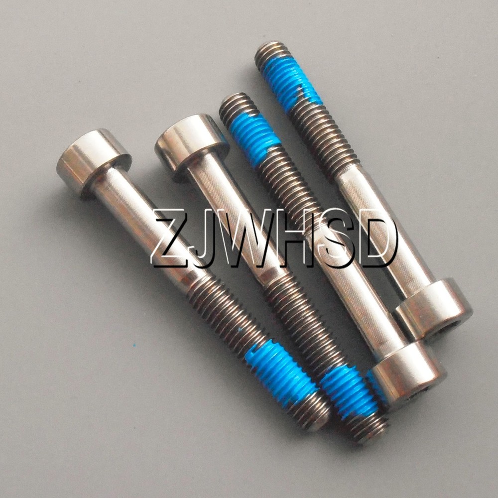 4pcs M5 x 40 Ti Titanium Screw Bolt Allen Hex Socket Cap Head with ThreadLocker