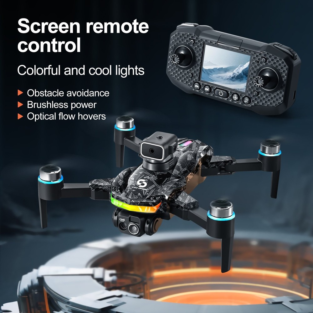 Drone WIFI FPV 4K Dual Camera Obstacle Avoidance Remote Control with Screen S160