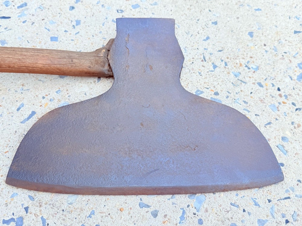 Antique Broad Axe 13 in. Signed Large