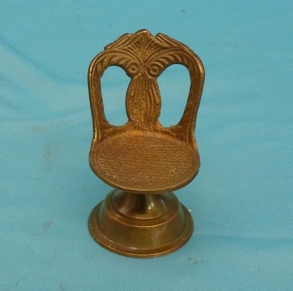 Solid Brass Miniature Ornate Chair Dollhouse Size