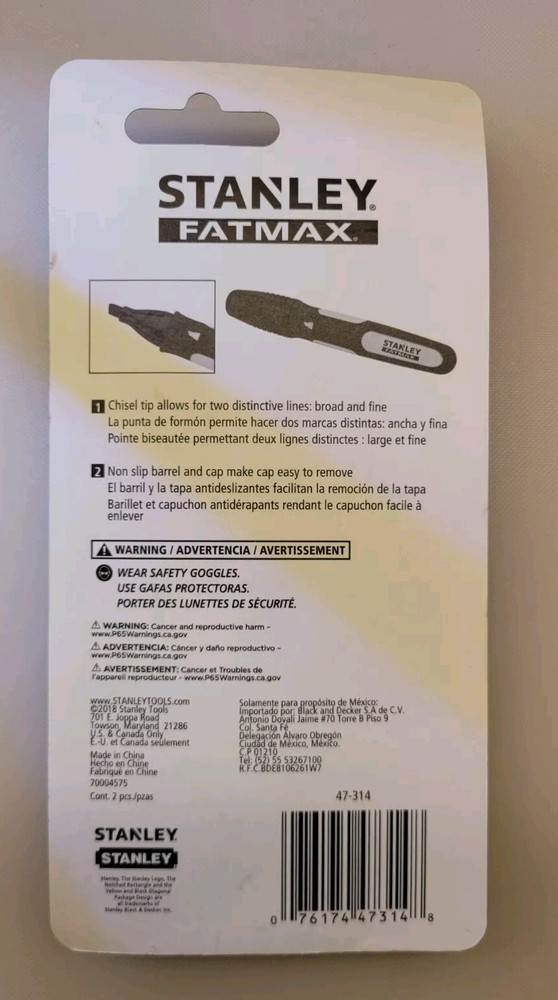 Chisel Tip Market. Stanley FATMAX Extreme Chisel Tip Marker 2 Pack.