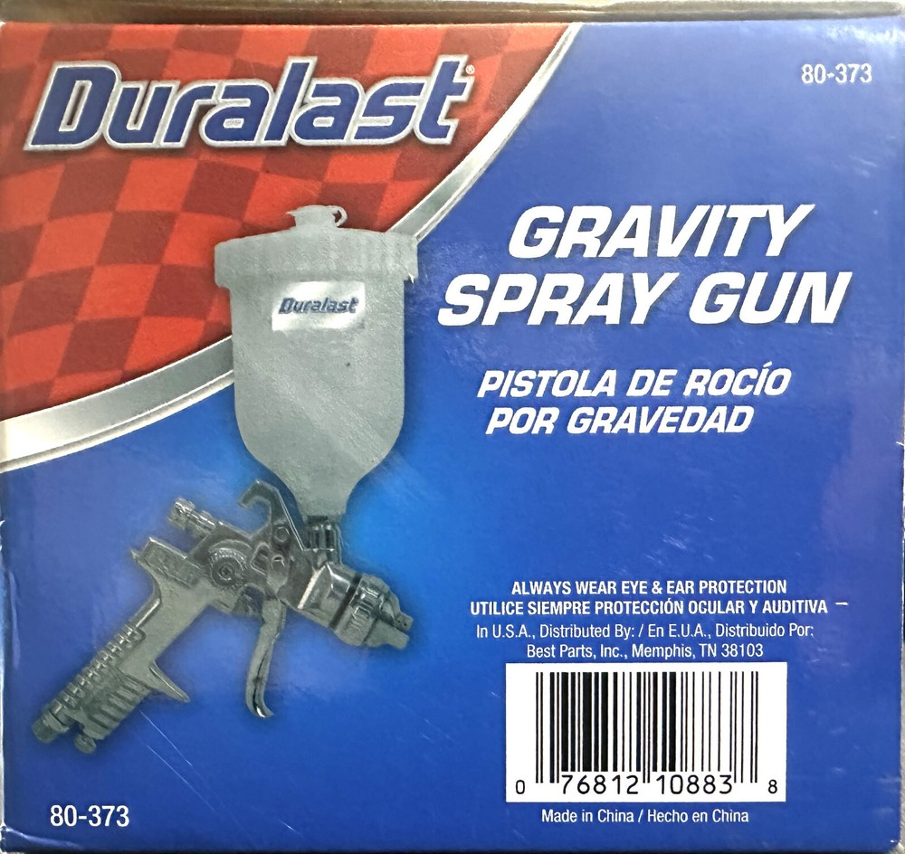 DURALAST 80-373 20oz Gravity Spray Gun 1.4mm Tip