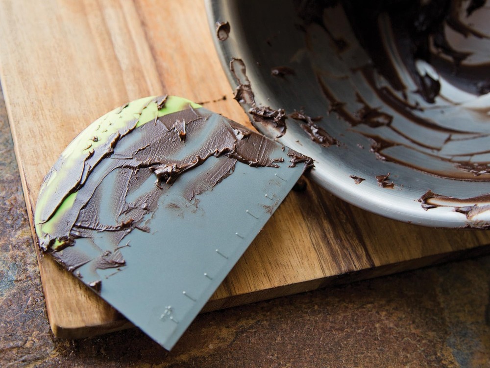 Dough and Bowl Scraper, 4.75" Flat Edge Bench Scraper, Green