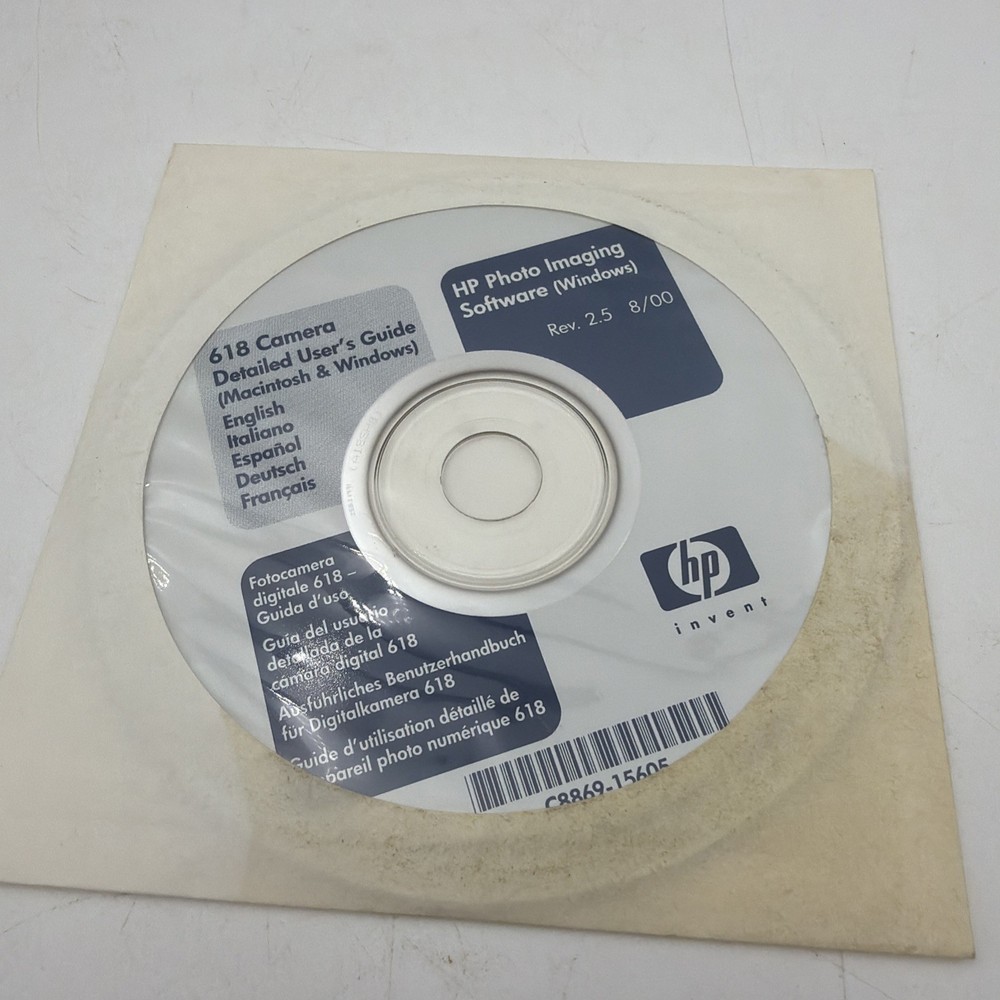 HP Photosmart 618 Camera Photo & Imaging Software D2A