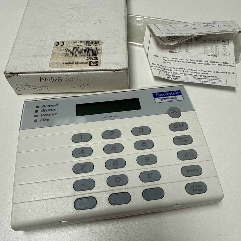 DS DETECTION SYSTEMS 7447 KEYPAD TOUCHPAD Security Link AM1047