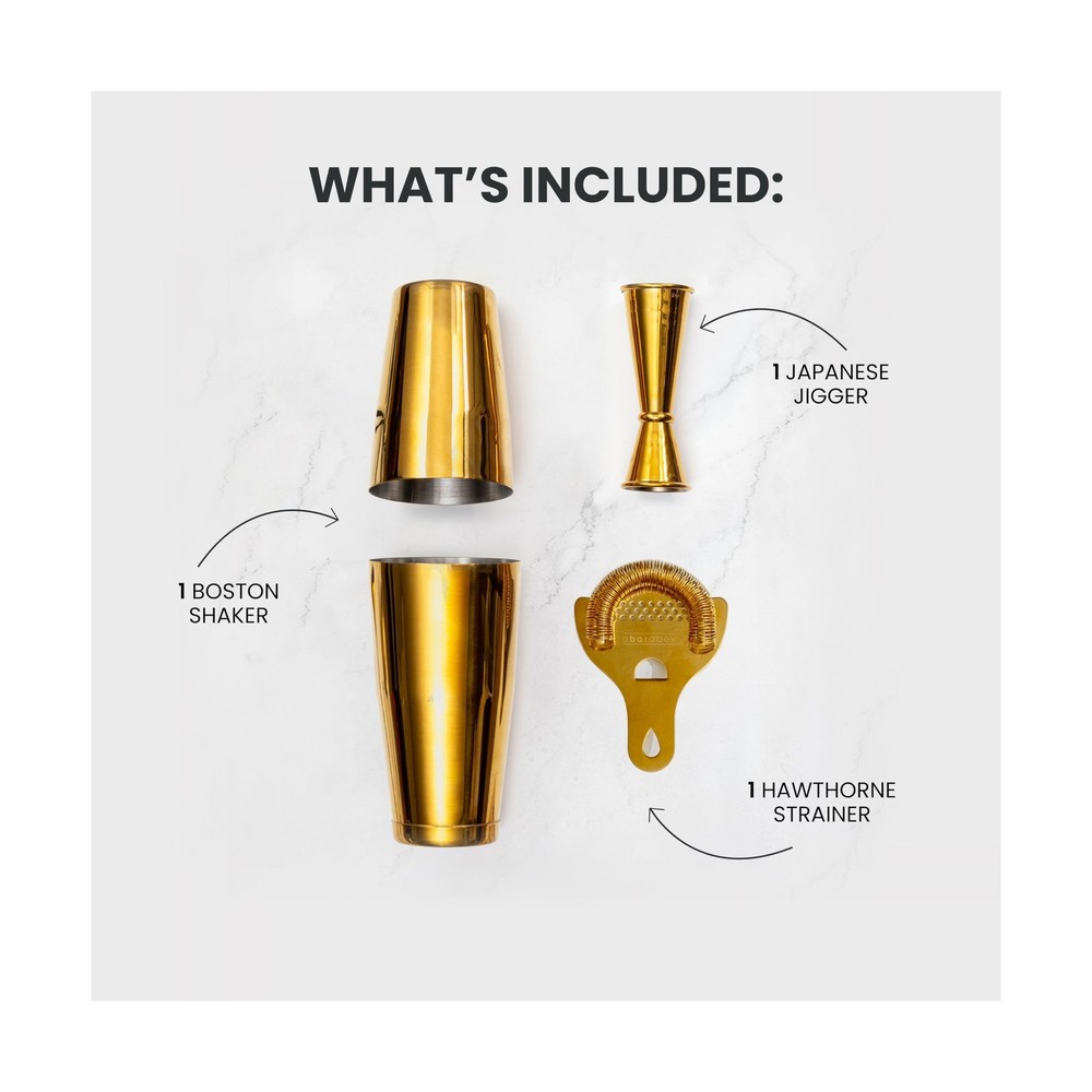 A Bar Above Cocktail Shaker Set, 4-Piece Professional Bartender Kit... FAST SHIP