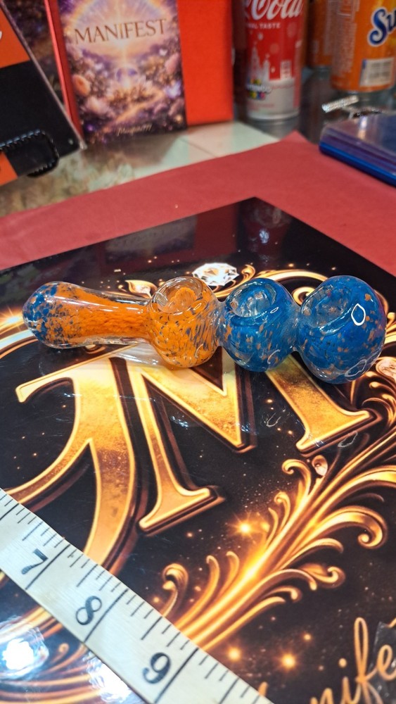 Triple Bowl 3 Bowl Hand Blown Spoon Pipe