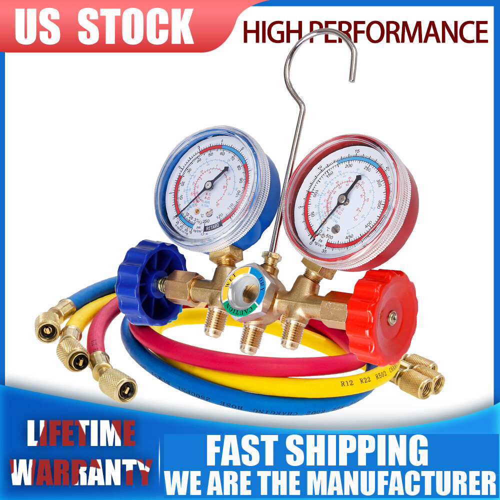 AC Diagnostic Manifold Gauge Set Charging Hose