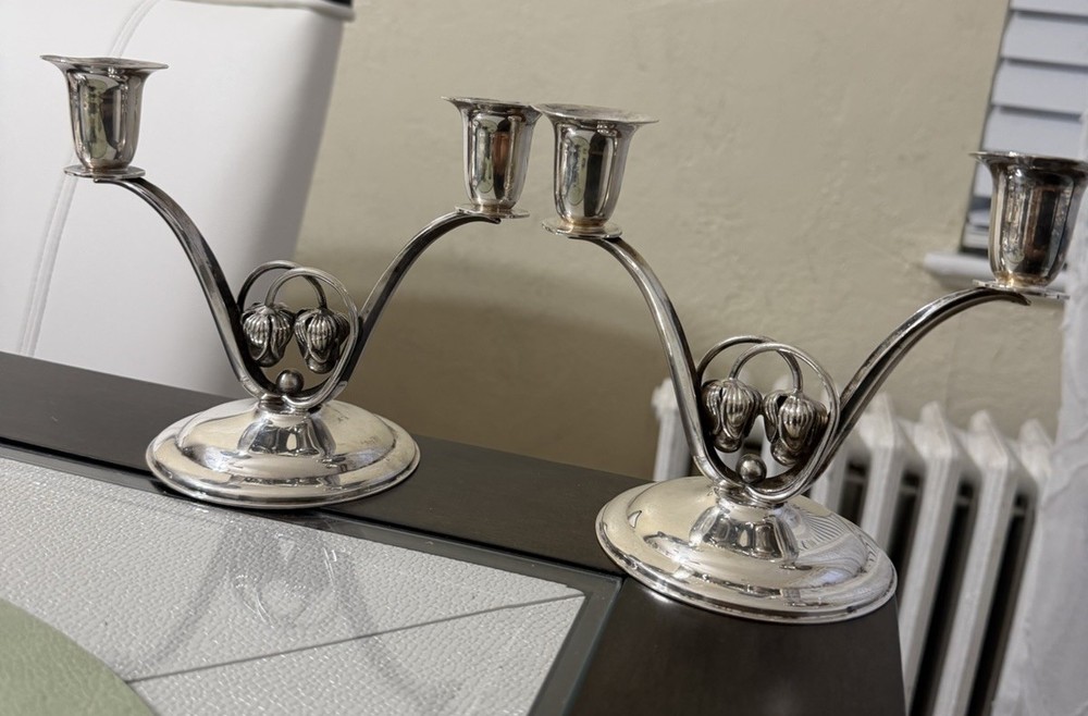 Denmark silverplated candlestick holder  2