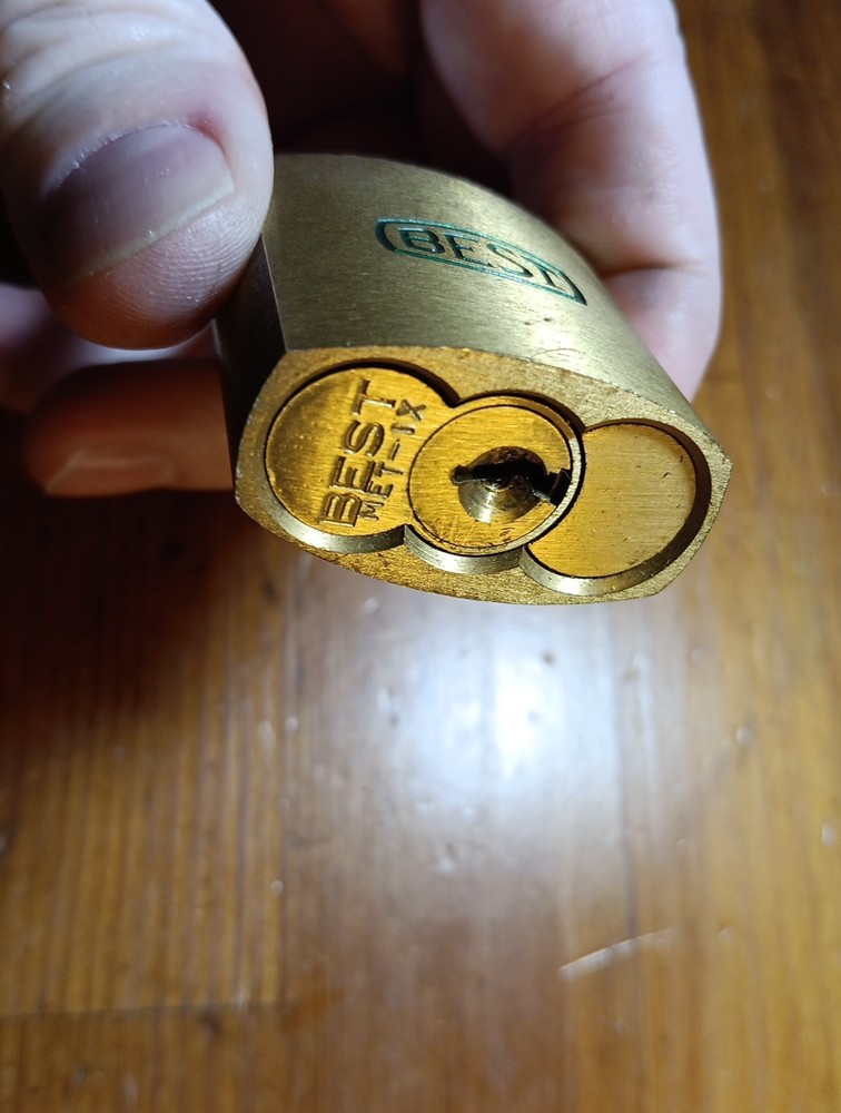 (3) BEST Lock Co. Padlocks And (1) Key