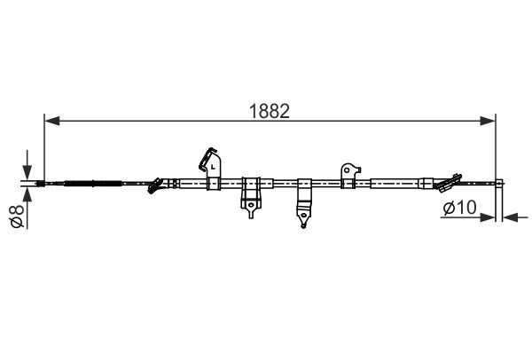 Cable Pull, parking brake BOSCH 1987482567