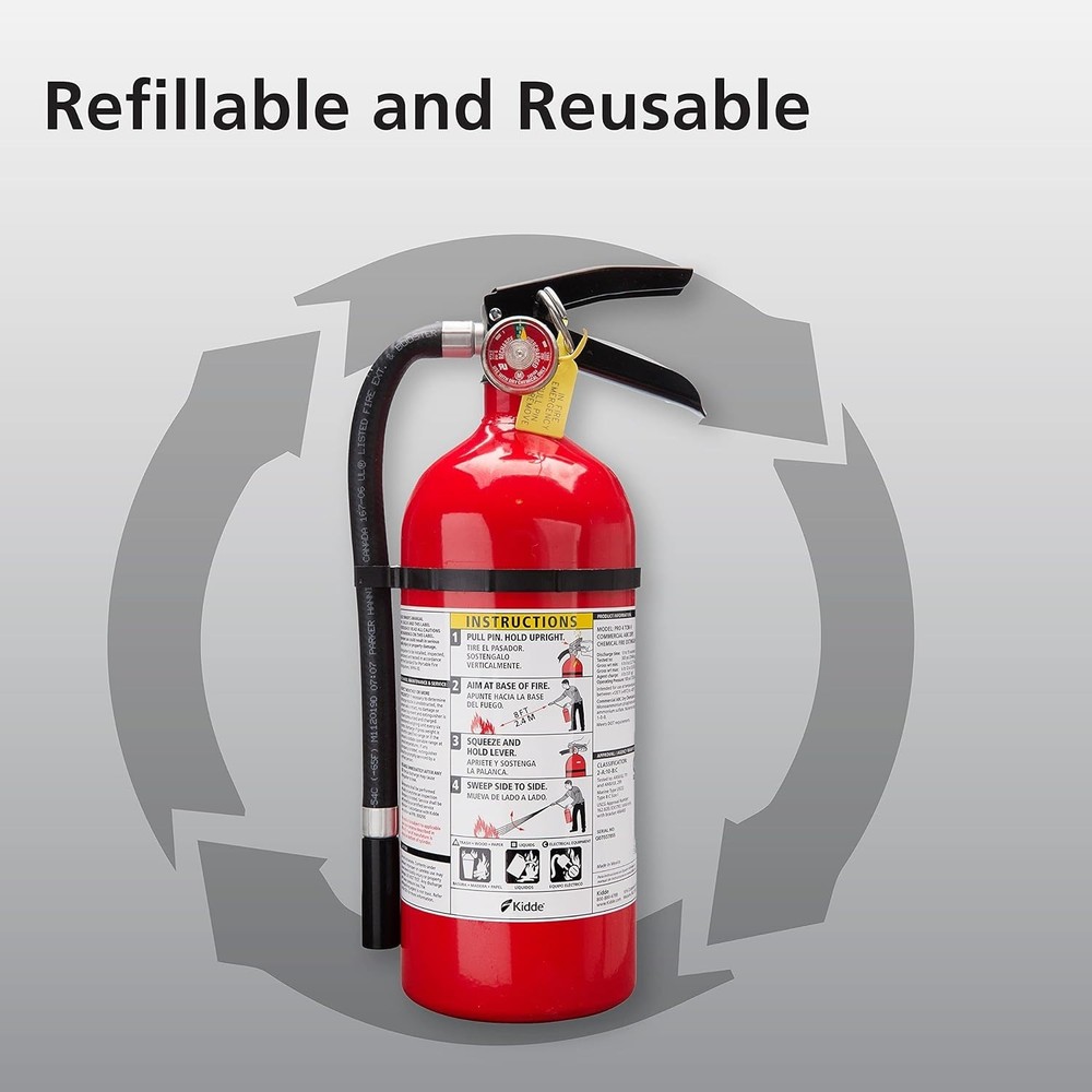 Multi-Purpose Pro 210 Fire Extinguisher - Quick Response for Home & Office Fires