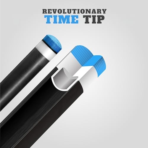 TIME Billiard Pool Cue Tip - 14mm/ Blue/Hardness Pack 10 TIME 4 (Medium Hard)