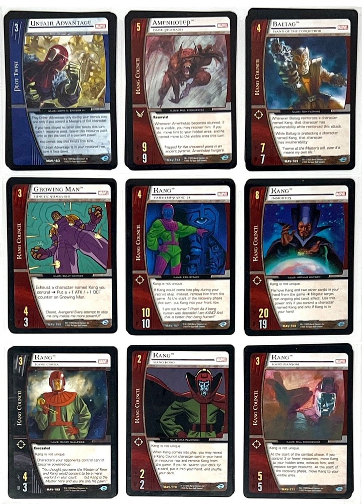 VS System Marvel The Avengers 2005 MAV 220/220 COMPLETE SET LP-NM