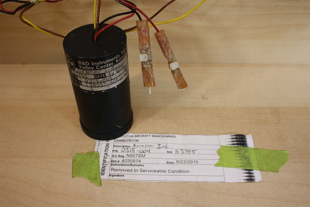 B&D Instruments 0315-004 Ammeter Indicator 850653-501 (1.5")