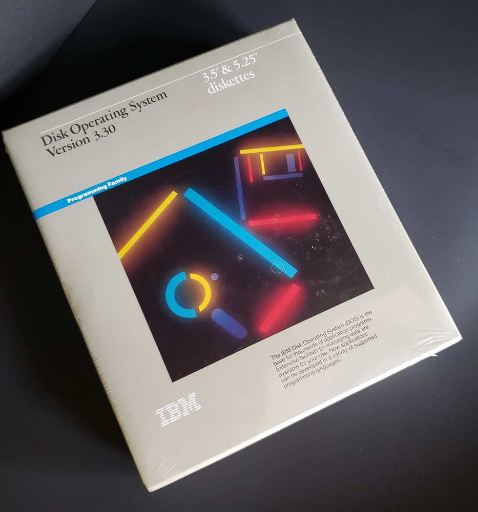 Disk Operating System IBM Sealed DOS Version 3.30 3.5"& 5.25" Diskettes 1987