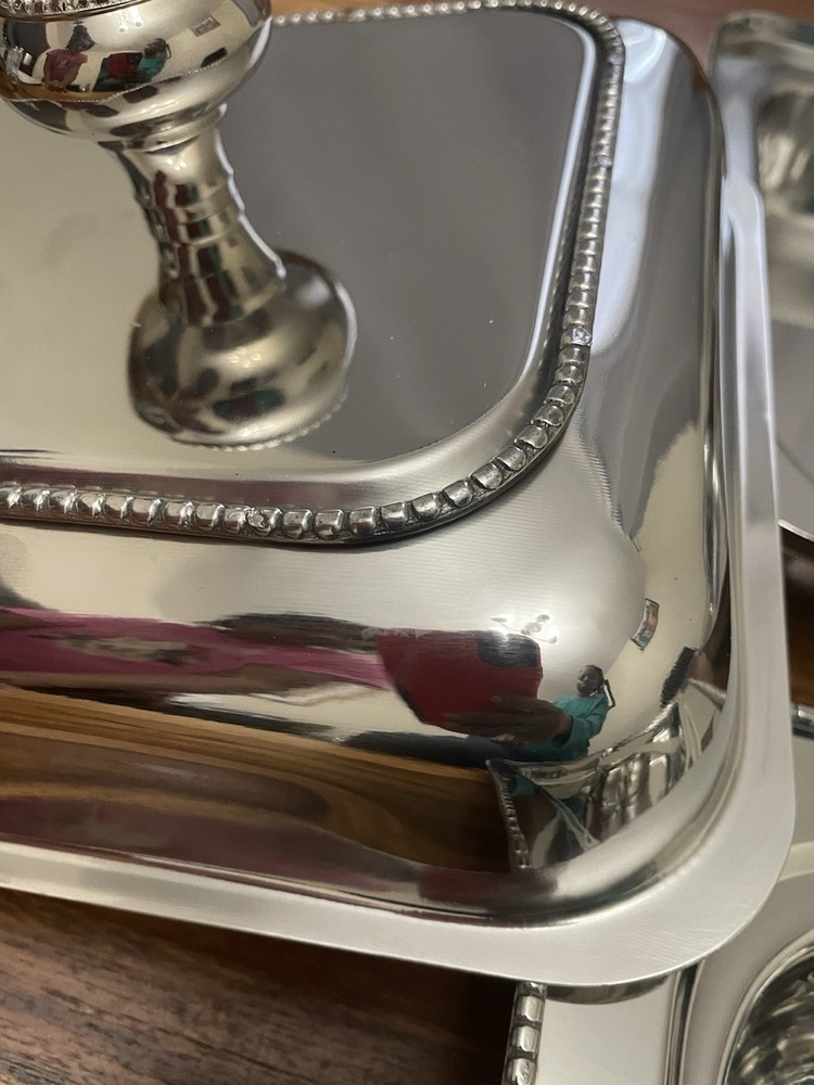 Vintage Covered Serving Dish Silver Plated 5 Pieces Sets.