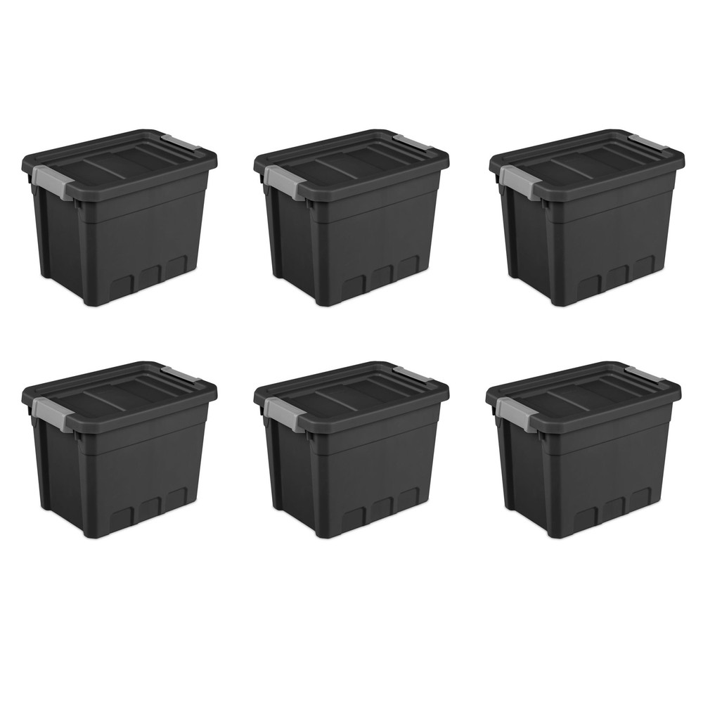 Sterilite Extra Large Stackable Storage Bin Durable Plastic Tote with Latch Lid