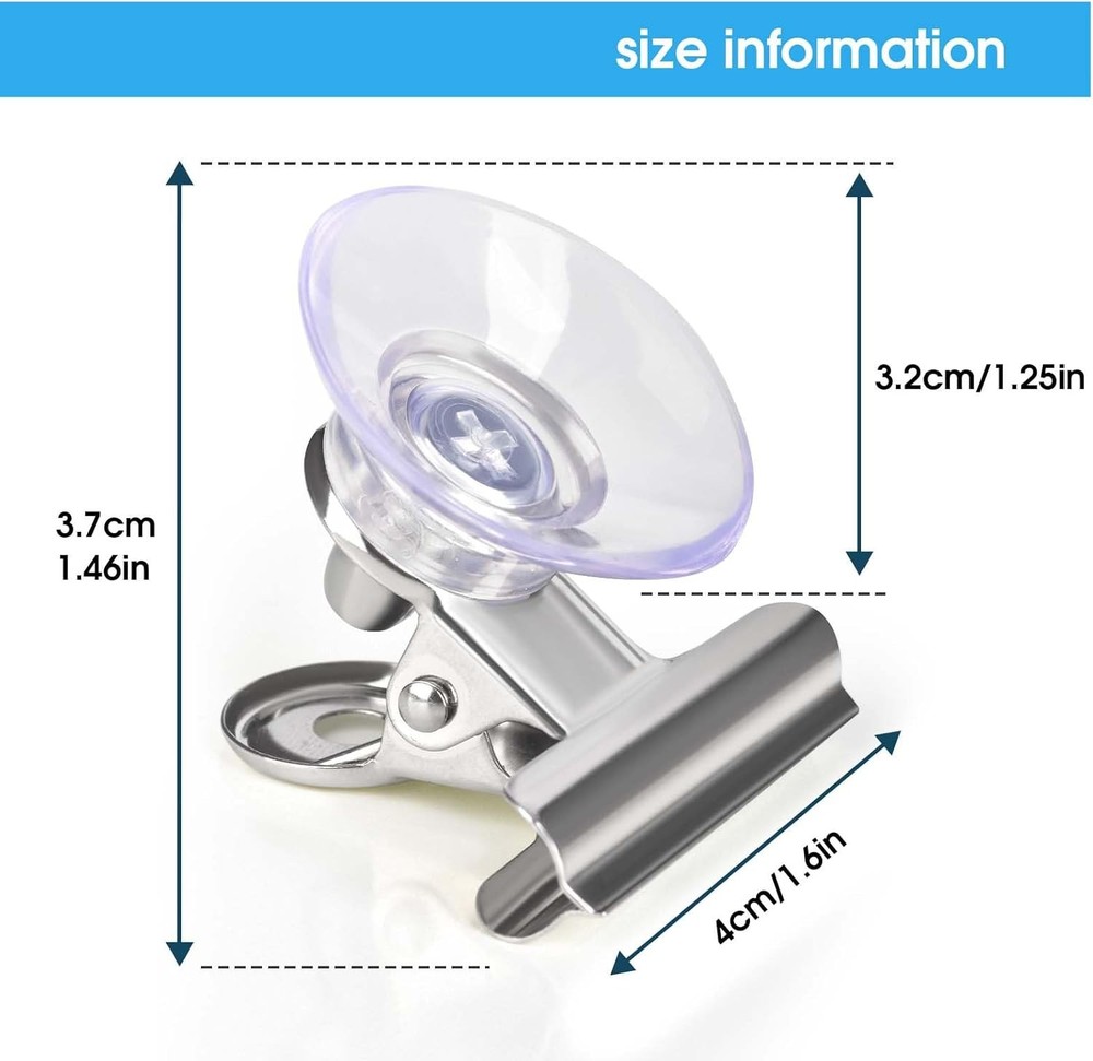 AccEncyc Suction Cup Clips for Windows 12Pcs Clear 12Pcs,