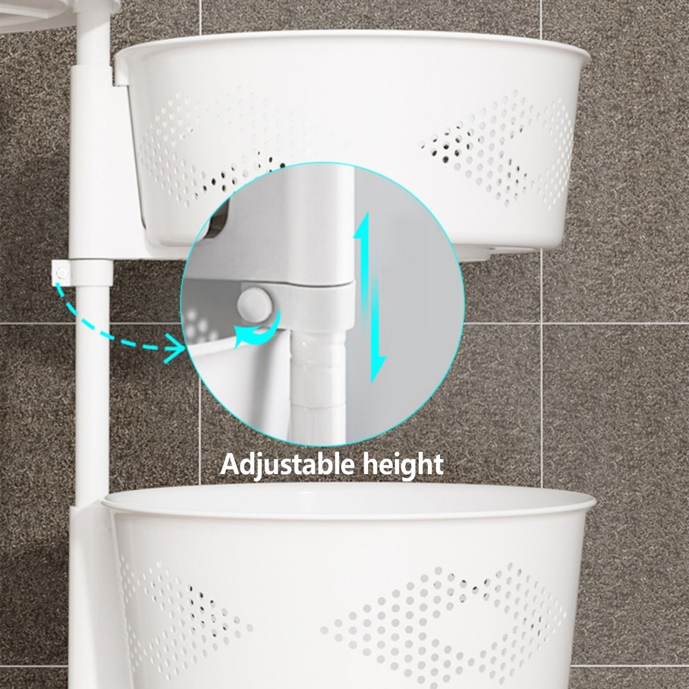 Multi-Layer Fruit Vegetable Basket for Kitchen, Rotating Storage Rack Multi-Use