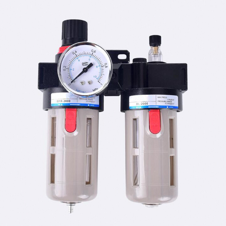 BFC-2000 1/4" Compressed Air Regulator Filter & Water Trap Oil Supply Fitting
