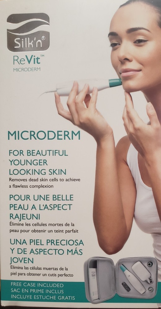 New Silk'n ReVit Derm Microderm Diamond Peeling Tip Exfoliation Kit W Case
