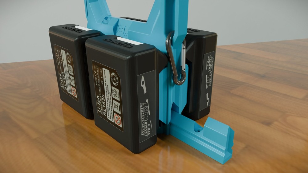 Makita Battery Caddy PowerSlide Carrier 4 w/ AirTag Tracking by TripleD Tools