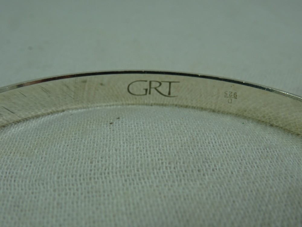 GRT Sterling Silver Bangle Bracelet 925 7mm 30.6grams Solid 8.5"